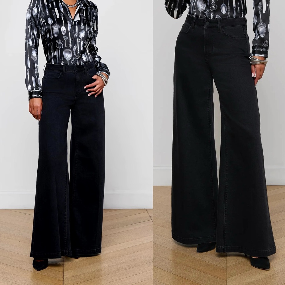 Brand New- L’AGENCE Quincy Wide-Leg Jean in Washed Black 🖤✨